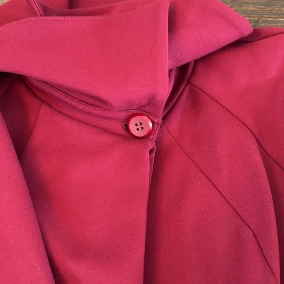 Joseph Ribkoff Classic Cocoon Coat Style 153302 Burgundy Size 8 - Picture 7 of 7